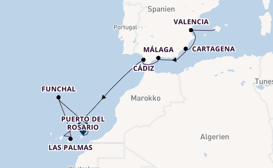 Westliches Mittelmeer ab Palma de Mallorca, Spanien auf AIDAstella