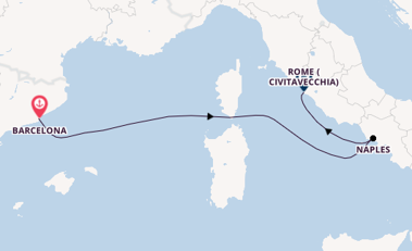 Western Mediterranean from Barcelona, Spain with the MSC Divina
