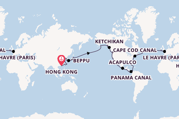 World Cruise from Hong Kong, China with the Azamara Quest