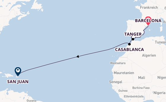 Westliches Mittelmeer ab Barcelona, Spanien auf der Rhapsody of the Seas