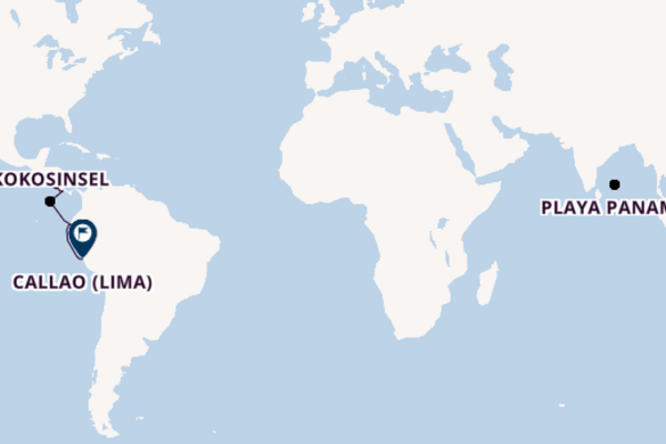 Erkunden Sie Puntarenas (Puerto Caldera), Golfito und Callao (Lima)