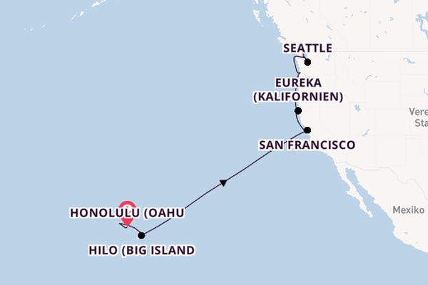 Polynesien ab Honolulu (Oahu, Hawaii) auf der Artania