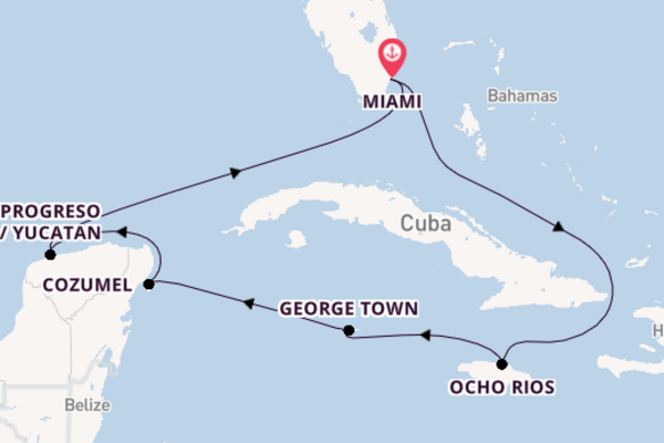 9 day voyage from Miami