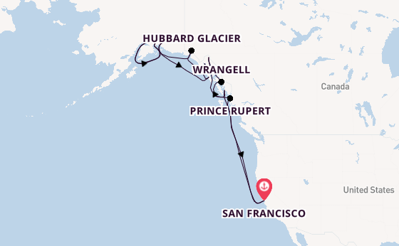 Alaska & West Canada from San Francisco, USA with the Ruby Princess