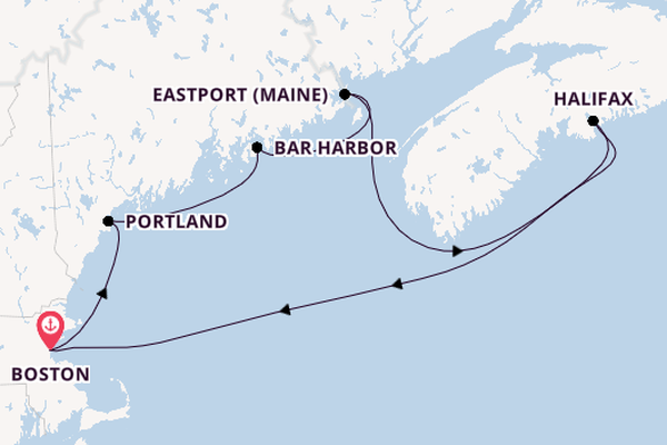 Nieuw-Engeland vanaf Boston, Verenigde Staten met de Norwegian Breakaway