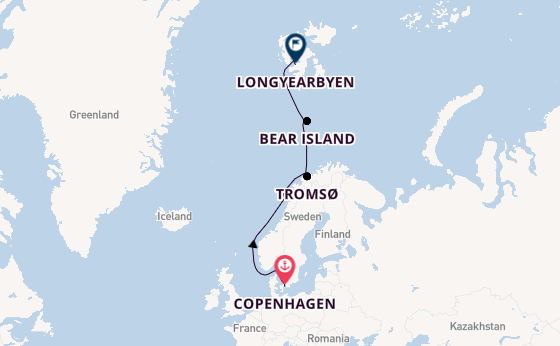 Norway from Copenhagen, Denmark with the Silver Endeavour