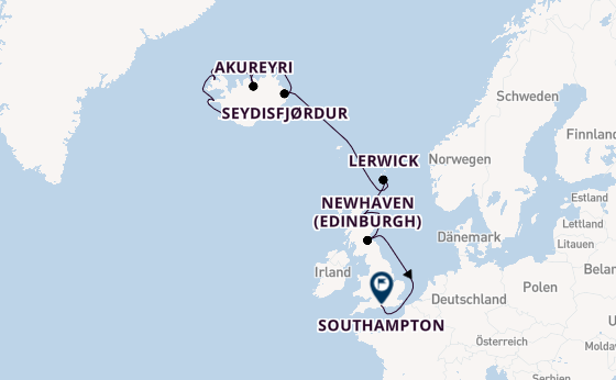 Arktis ab Reykjavik, Island auf der Seven Seas Mariner