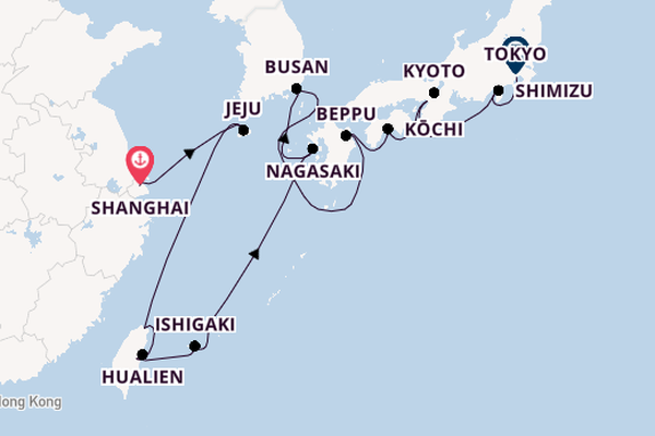 Japan from Shanghai, China with the Regatta