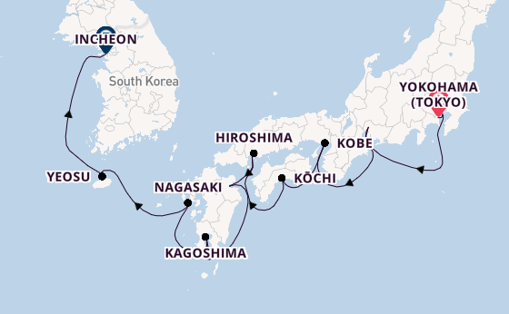 Japan from Yokohama (Tokyo), Japan with the Azamara Pursuit