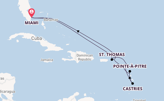 Caribbean vanaf Miami, Verenigde Staten met de Seven Seas Prestige
