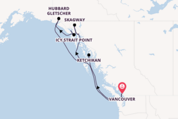 Einmalige Kreuzfahrt über Skagway ab Vancouver