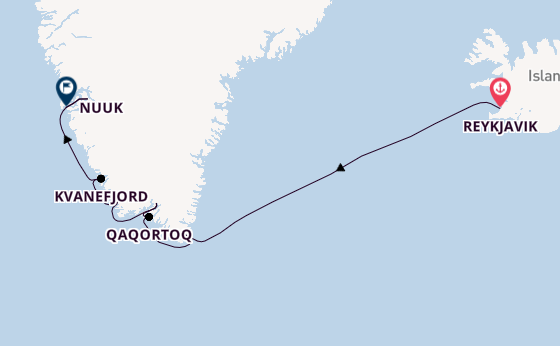 Arktis ab Reykjavik, Island auf der MS Fridtjof Nansen