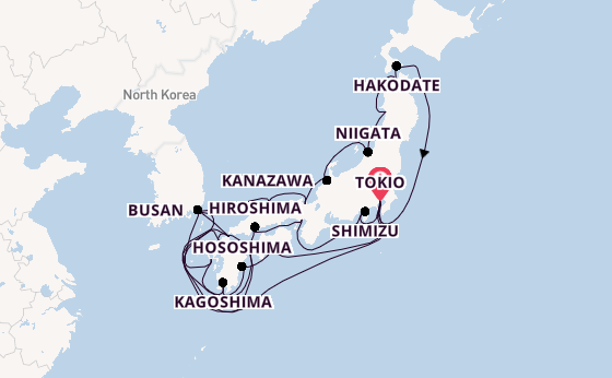 Japan vanaf Tokio, Japan met de Seabourn Encore