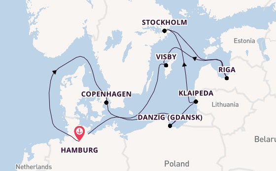 Europe from Hamburg, Germany with the EUROPA
