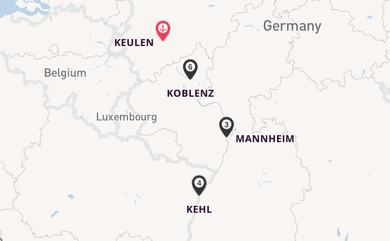 Rijn vanaf Keulen, Duitsland met de RHEIN SYMPHONIE