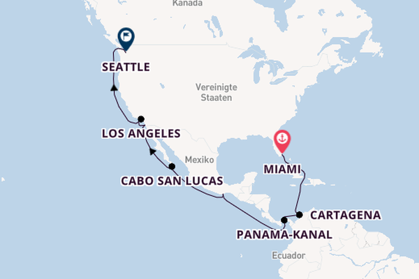 MSC Poesia - Top-Städte, Karibik-Feeling & Panamakanal-Abenteuer: von Miami bis Seattle