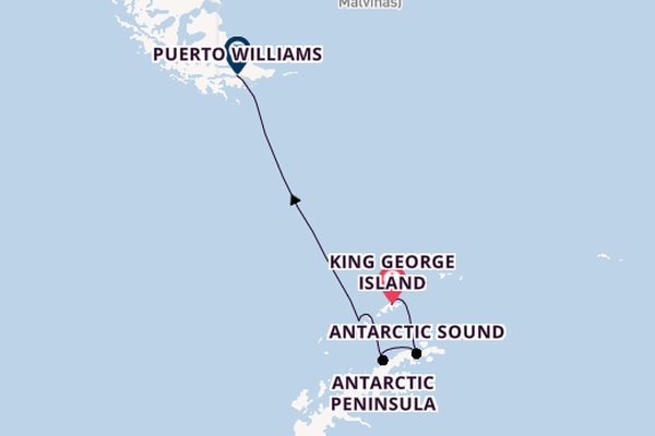 Antarctic Ocean from King George Island, Antarctica with the Silver Cloud