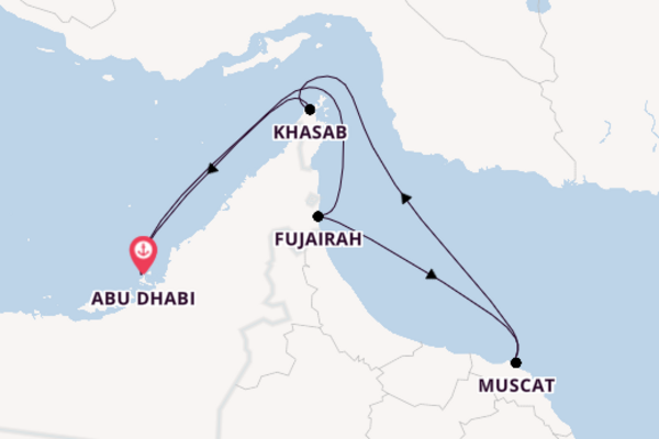 5 day cruise with the Celestyal Discovery to Abu Dhabi