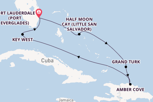 Caribbean from Fort Lauderdale (Port Everglades), Florida with the Nieuw Amsterdam