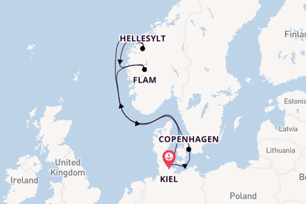 Norway from Kiel, Germany with the MSC Euribia