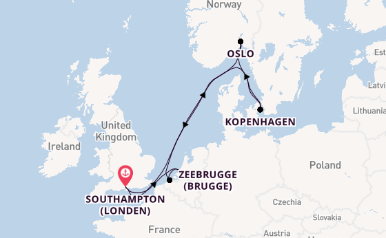 Engeland vanaf Southampton (Londen), Engeland met de Freedom of the Seas