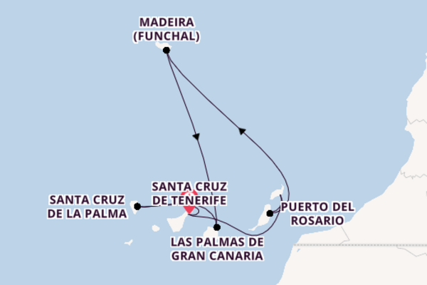 Canary Islands from Santa Cruz de Tenerife with the MSC Musica