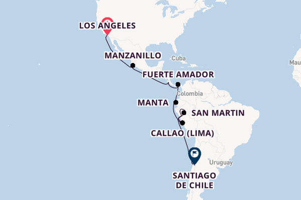 South America from Los Angeles, California, USA with the Sapphire Princess