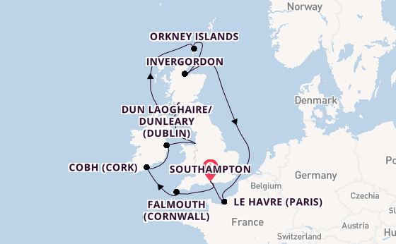 British Isles from Australia with the Majestic Princess