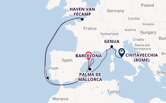 Westelijke Middellandse Zee vanaf Barcelona, Spanje met de EXPLORA II