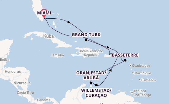 Karibik ab Miami auf der Silver Ray