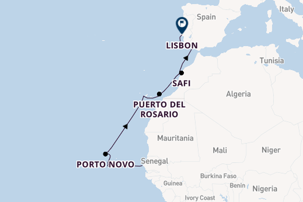 Portugal from Dakar, Senegal with the Silver Endeavour