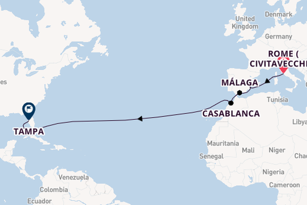 Transatlantic from Rome (Civitavecchia), Italy with the Celebrity Constellation