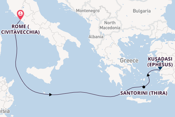 Mediterranean from Rome (Civitavecchia), Italy with the MSC Divina