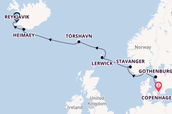 Norway from Copenhagen, Denmark with the Azamara Journey