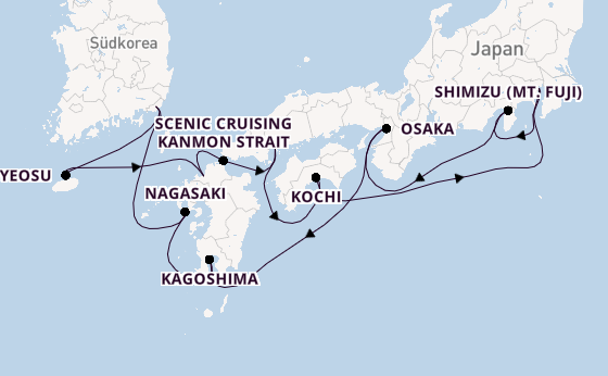 Japan ab Tokio, Japan auf der Westerdam