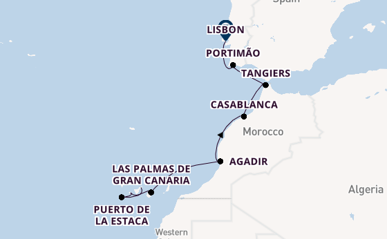 Canary Islands from Santa Cruz de Tenerife, Spain with the MS EUROPA 2
