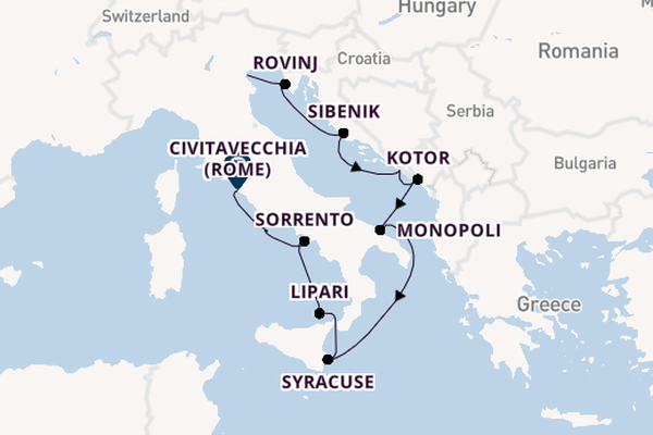 Middellandse Zee vanaf Venedig met de Royal Clipper