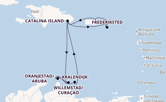 Karibik ab La Romana, Dominikanische Republik auf der Mein Schiff 1