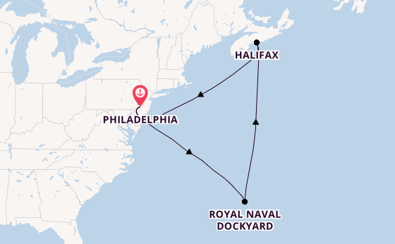 East Coast USA from Philadelphia, Pennsylvania, USA with the Norwegian Jewel