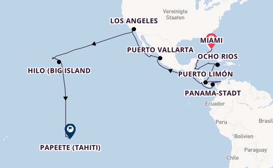 Mittelamerika ab Miami auf der Seven Seas Splendor