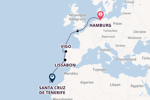 Kanarische Inseln ab Hamburg auf der VASCO DA GAMA