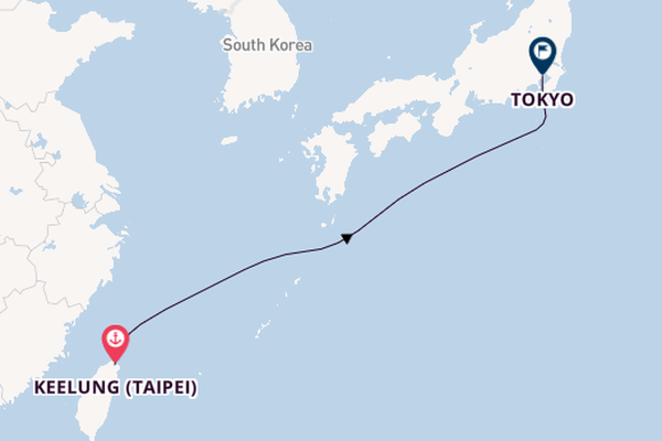 Japan from Keelung (Taipei), Taiwan with the MSC Bellissima