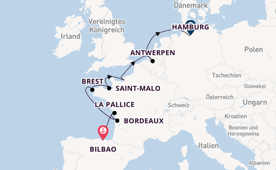Europa ab Bilbao, Spanien auf der EUROPA 2