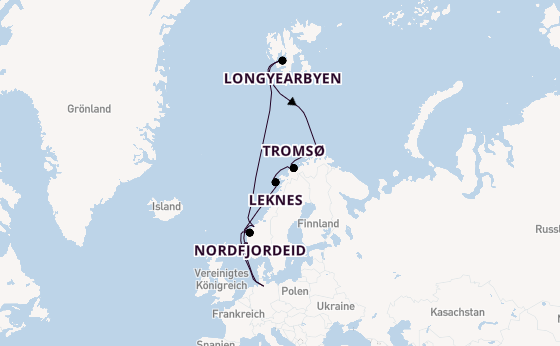 Norwegen ab Hamburg, Deutschland auf der MSC Preziosa
