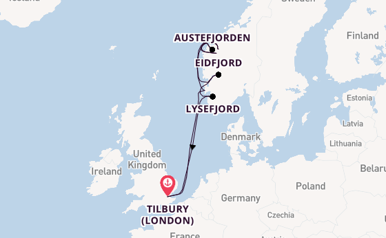 12 day journey from Tilbury (London)