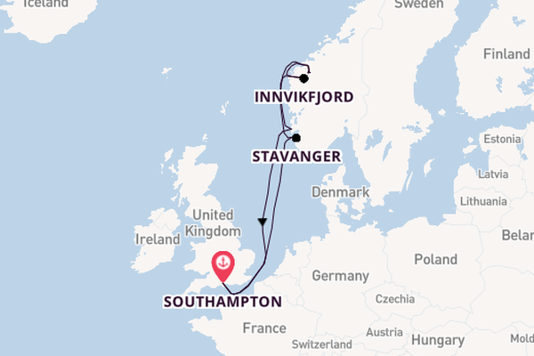 Norway from Southampton, England with the Iona
