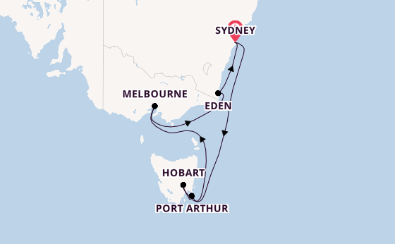 Australia from United Kingdom with the Royal Princess