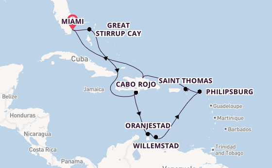 Caribbean from Miami, Florida with the Norwegian Jewel