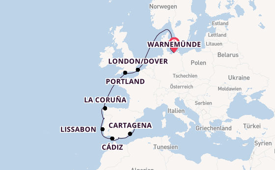 AIDAmar - Nordsee trifft Mittelmeer: Westeuropas Küsten erleben