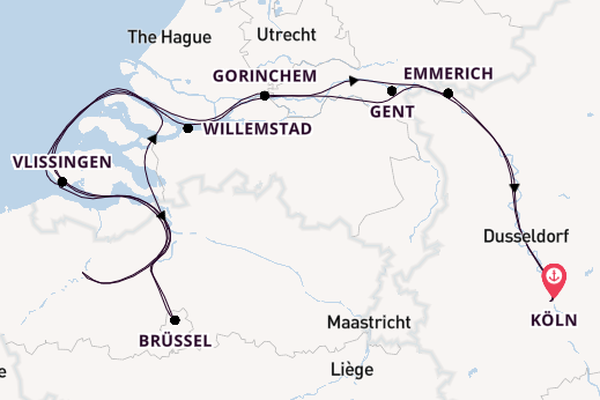 Rhein ab Köln, Deutschland auf der A-ROSA AQUA